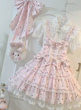 翼之甜梦 lolita原创全款古早日系可爱背带裙蛋糕裙洛丽塔连衣裙
