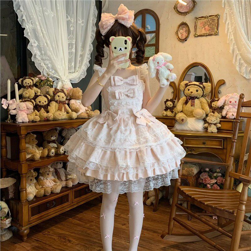 YoYo酱原创设计Lolita洋装doll感jsk吊带连衣裙夏季天使之翼