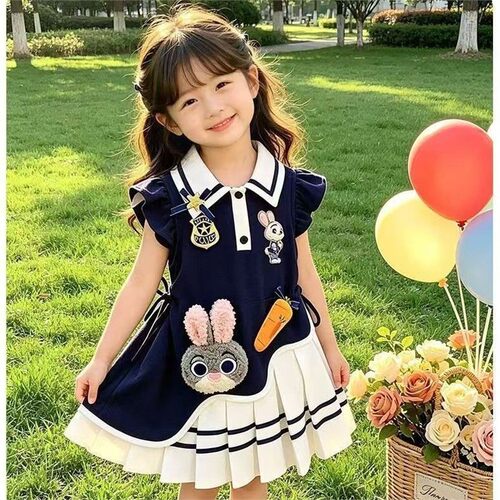 新款夏季短袖2026疯狂动物城儿童连衣裙表演服