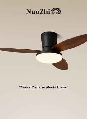 Home中古风卧室风扇灯全光谱护眼复古吊扇一体静音智能变频吸顶灯