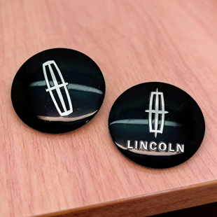 4个价 个性改装林肯轮毂盖金属标志贴片56/60/65mm车轮胎盖贴