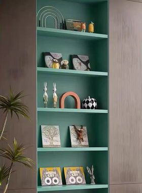 现代样板间儿童房书架书柜装饰品卡通玩偶儿童书籍搭配组合套摆件