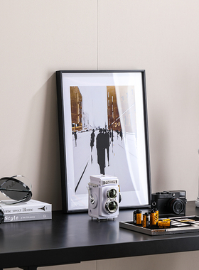 样板房间书房主人房装饰品软装摄影师主题书桌相机模型胶卷摆件