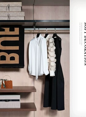 现代样板间主卧女士衣帽间服饰