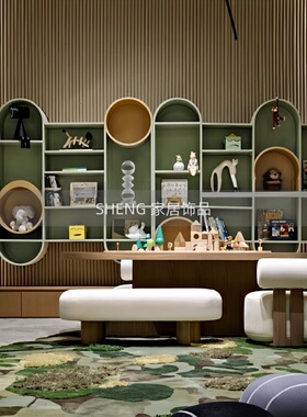 创意儿童房木质积木书柜摆件