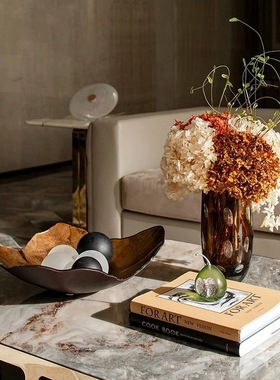 样板间茶几果盘装饰高档现代摆件