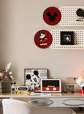 简约样板间儿童房米奇摆件售楼处卧室书桌台灯装饰画卡通软装饰品