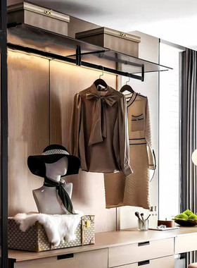 北欧风样板间衣帽间卧室摆件衣柜收纳盒售楼处衣服道具组合装饰品