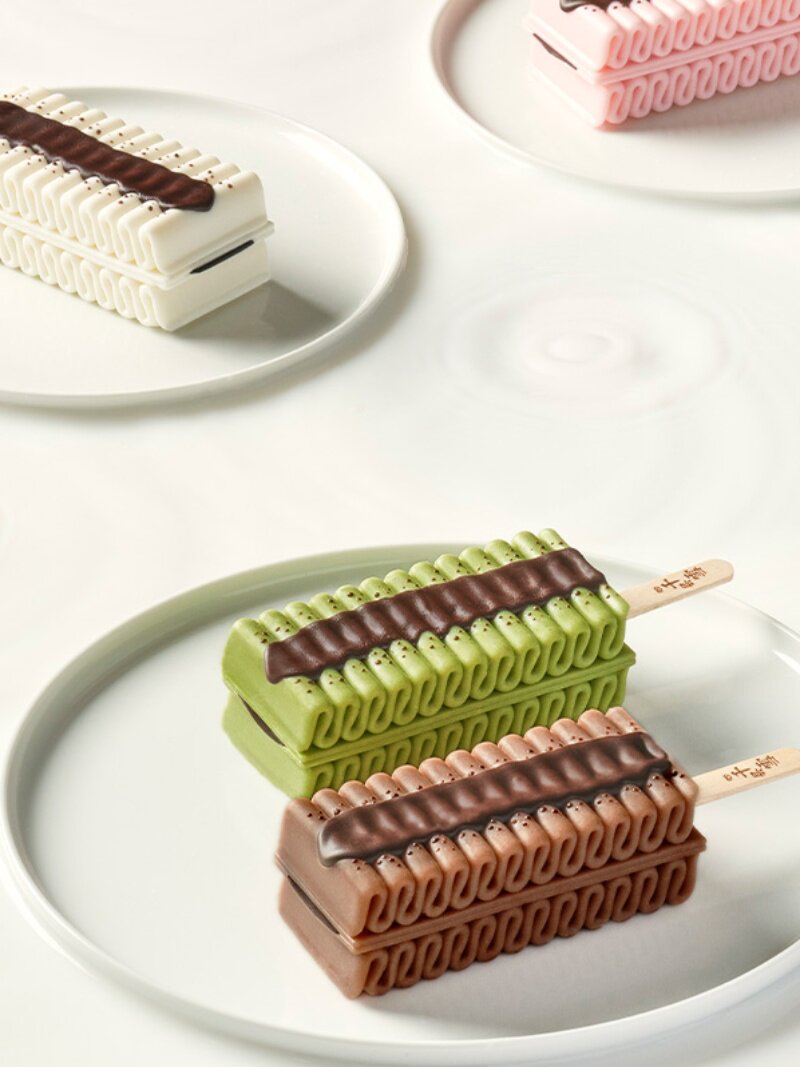 和路雪千层雪棒冰淇淋 香草/白桃/巧克力/抹茶网红千层雪糕冷饮