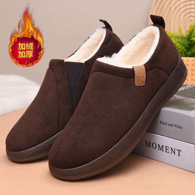 加绒加厚羊毛鞋子男鞋冬季老北京