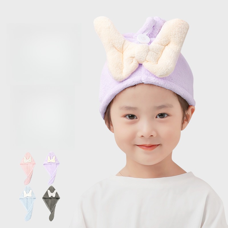 蝴蝶结干儿童发帽2025款A类卡通