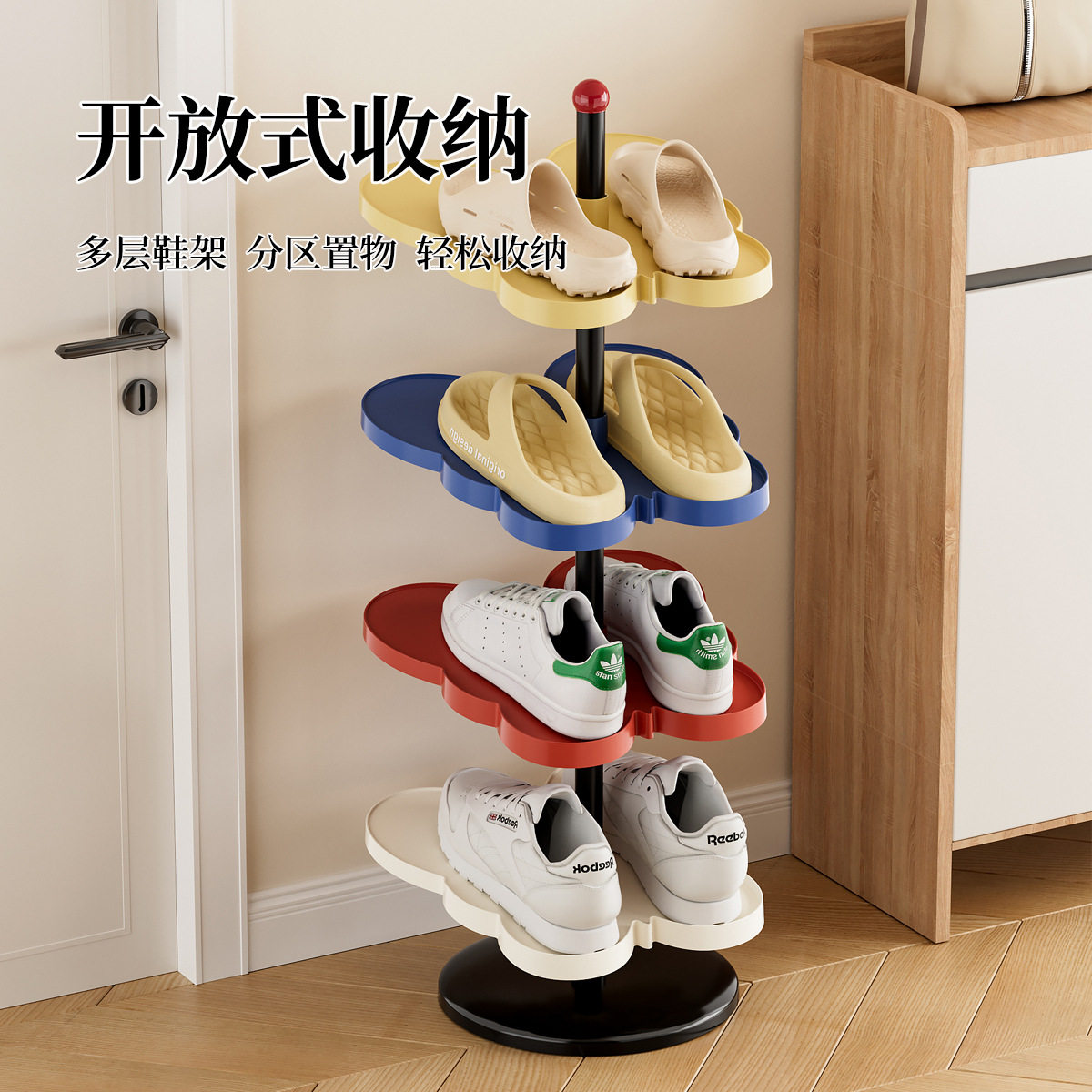 出租屋宿舍收纳神器鞋柜家用门口省空间多层靠墙收纳柜一体鞋柜,住宅家具,鞋柜,淘宝优惠券,粉丝福利购,淘宝优惠卷