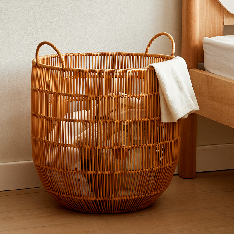 高顏值輕奢仿藤編臟衣籃家用酒店