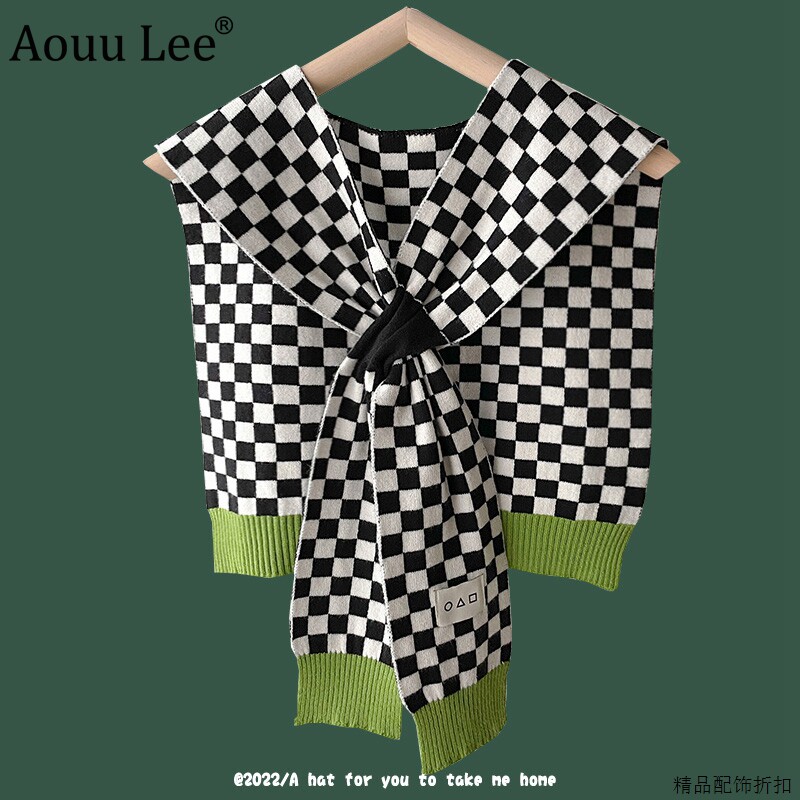 AOUULEE夏交叉设计针织毛线披肩