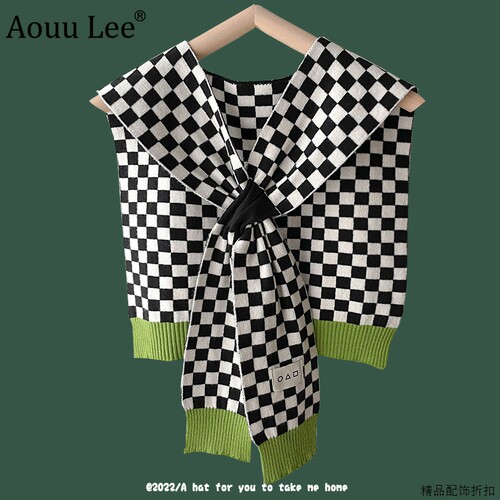 AOUULEE夏交叉设计针织毛线披肩