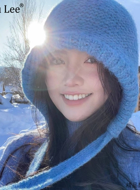 百搭女冬季素颜百搭显脸小毛线帽