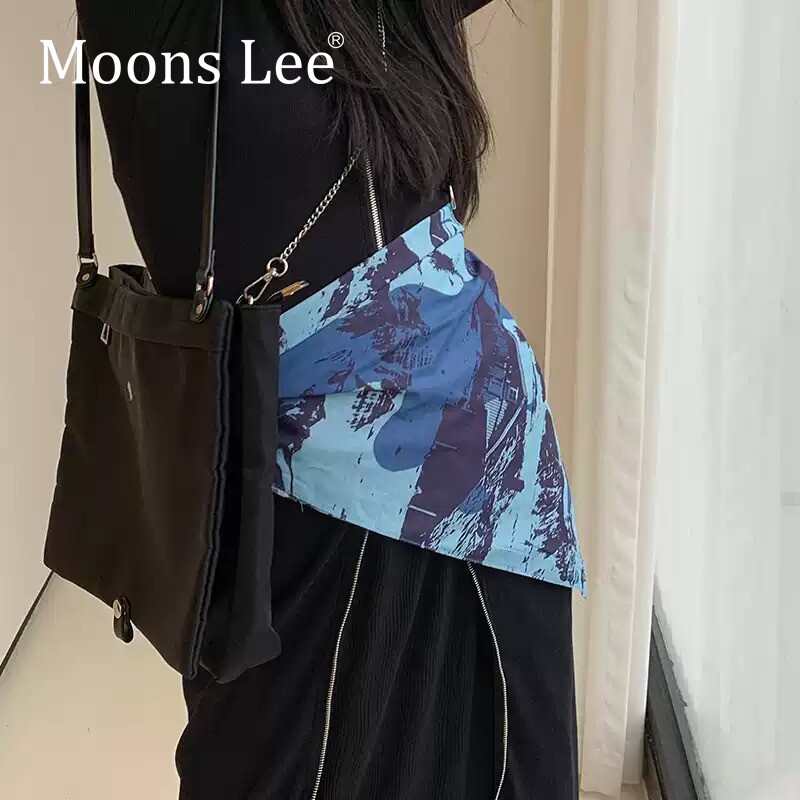 日式复古小方巾丝巾女抹胸腰带