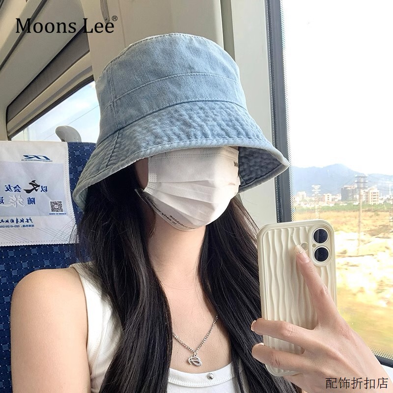 牛仔渔夫帽女春夏季薄款素颜遮脸