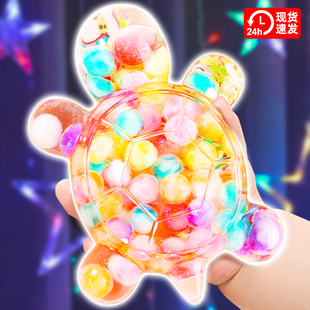 夜光流沙小乌龟对对碰巨无霸全红同款蝉发光海龟玩偶摆件儿童玩具