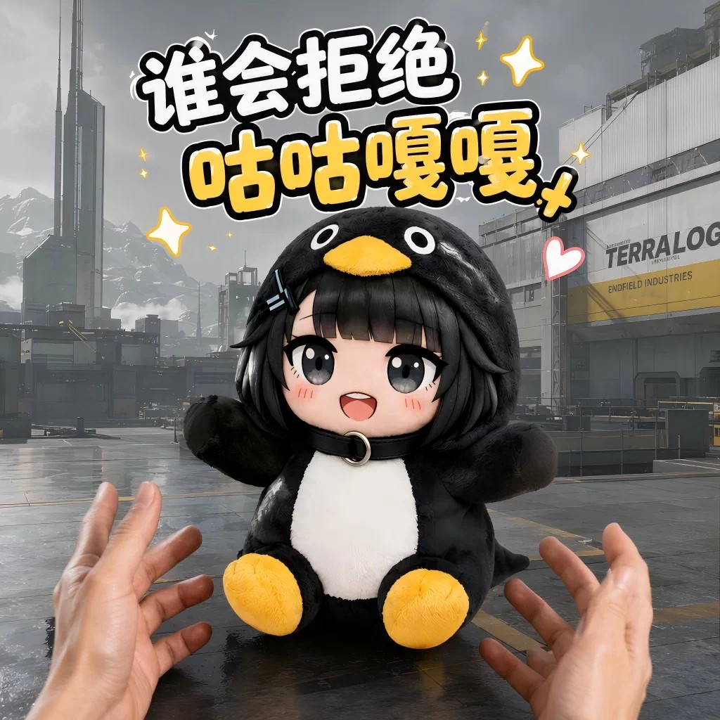 咕咕嘎嘎毛绒玩偶发声企鹅玩偶会说话的咕咕嘎嘎小企鹅25厘米公仔图片