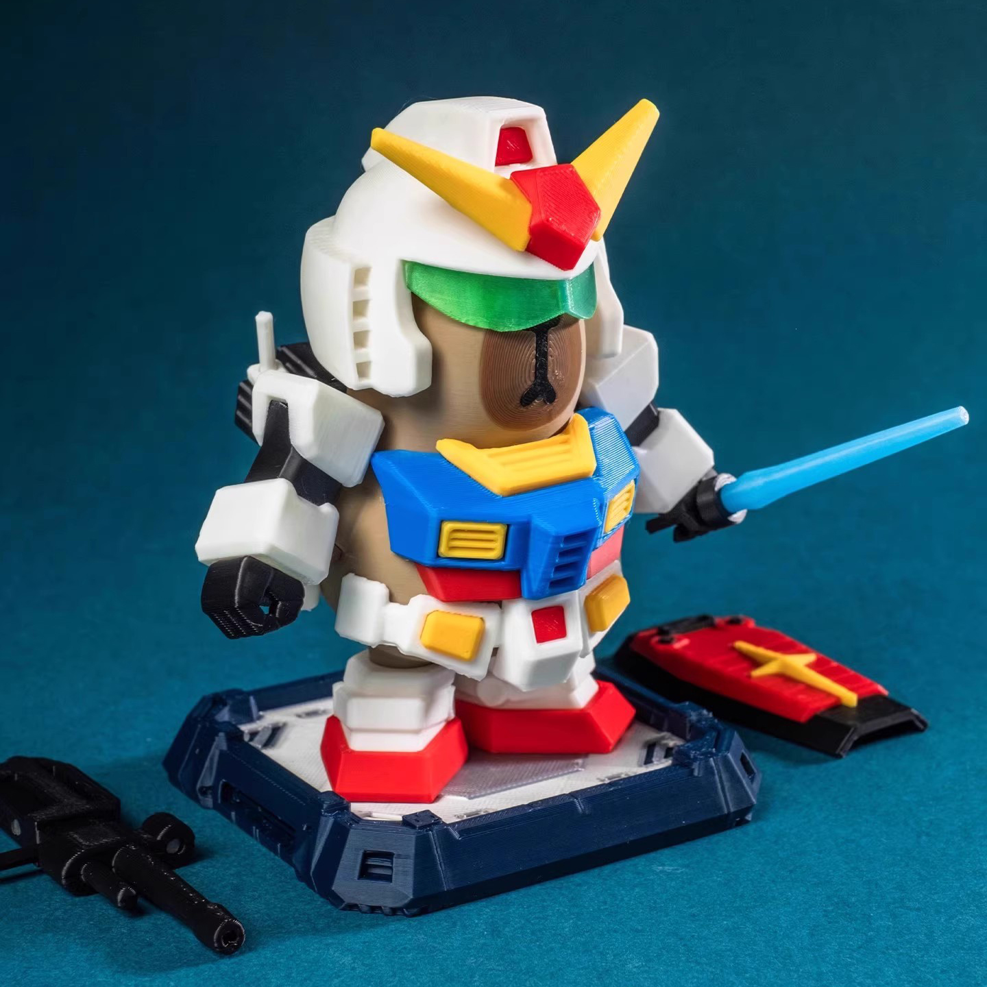 卡皮巴拉高达摆件网红特种