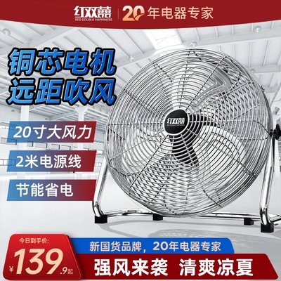 红双喜工业电风扇趴地扇大功率强