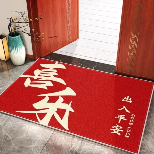 地垫入户门垫出入平安红色蹭土进门脚垫玄关门口防滑门外垫子家用