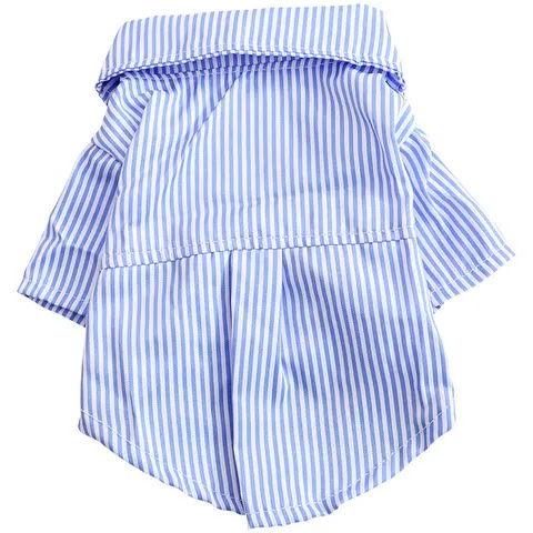 衬衫条纹衣服带领结宠物短袖小奶狗柯基泰迪春夏季夏贵宾法斗衣服