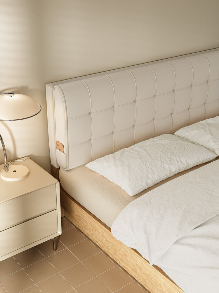 【悉屋】床头靠垫奶油风榻榻米靠背氛围感卧室床头软包定制可拆洗