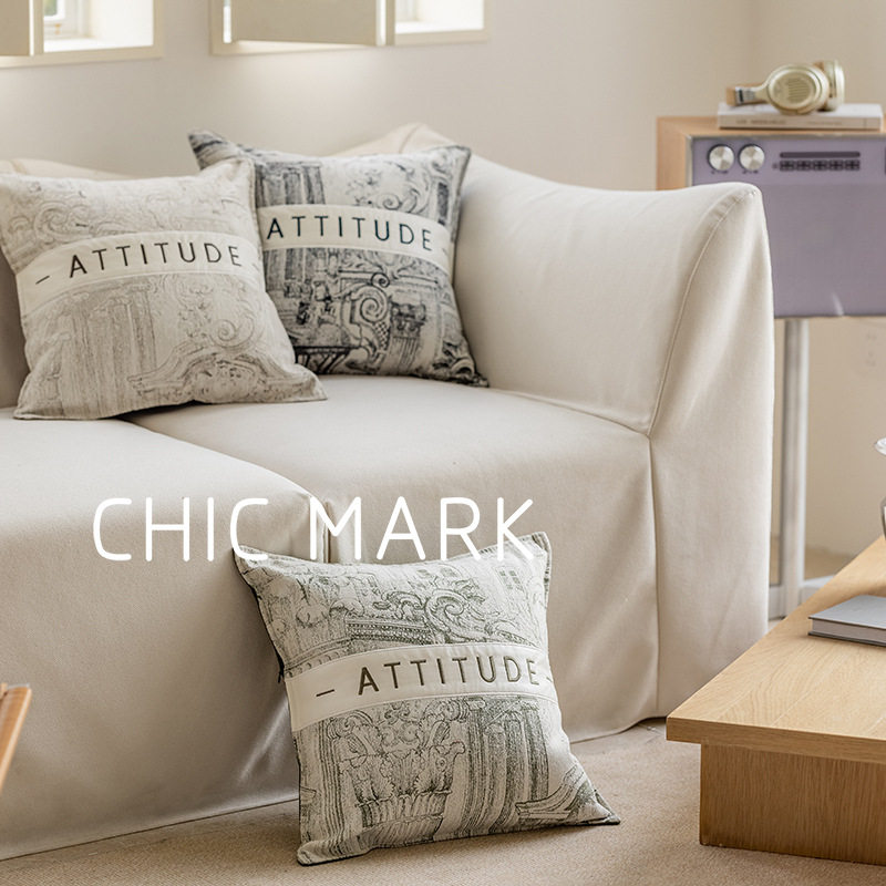 北欧风沙发抱枕客厅靠垫拼接款护腰靠枕床头酒店靠背抱枕套不含芯