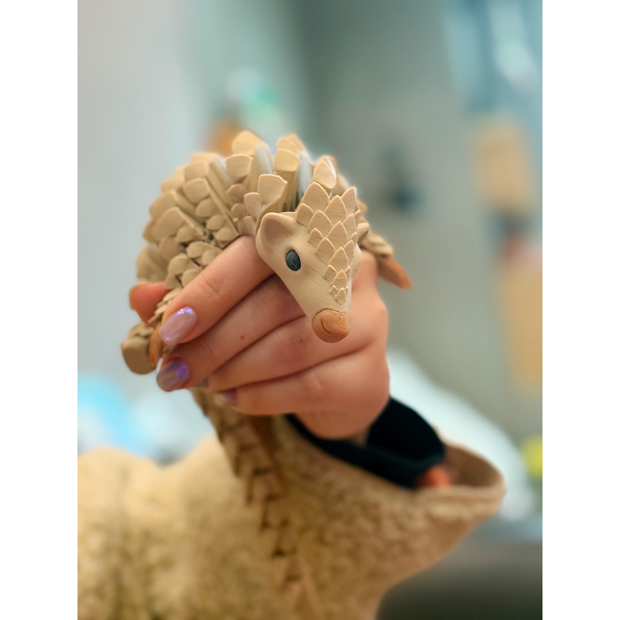 3D打印穿山甲 摆摊关节可动创意摆件装饰创意仿真模型儿童玩具