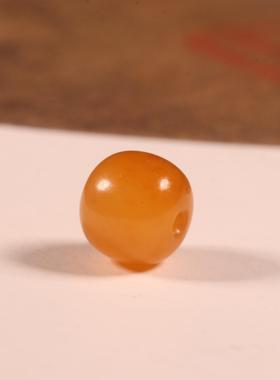 红沁单珠老型珠新疆和田玉籽料