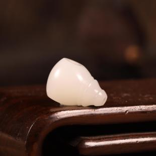 13mm天然新疆和田玉籽料三通三路通吊坠挂件男女款玉石玉佩项链