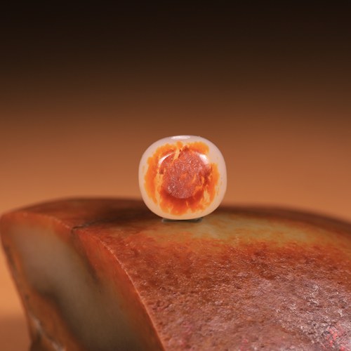 珠子哥和田玉籽料白玉圆珠