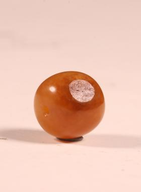 红沁单珠老型珠新疆和田玉籽料