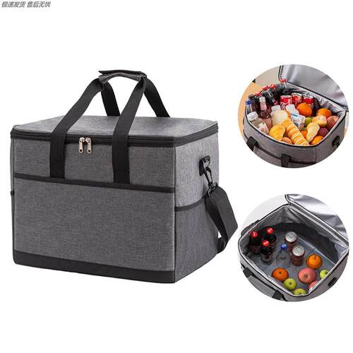 跨境新款35L保温包户外野餐露营包防水牛津布车载外卖便当袋冰包