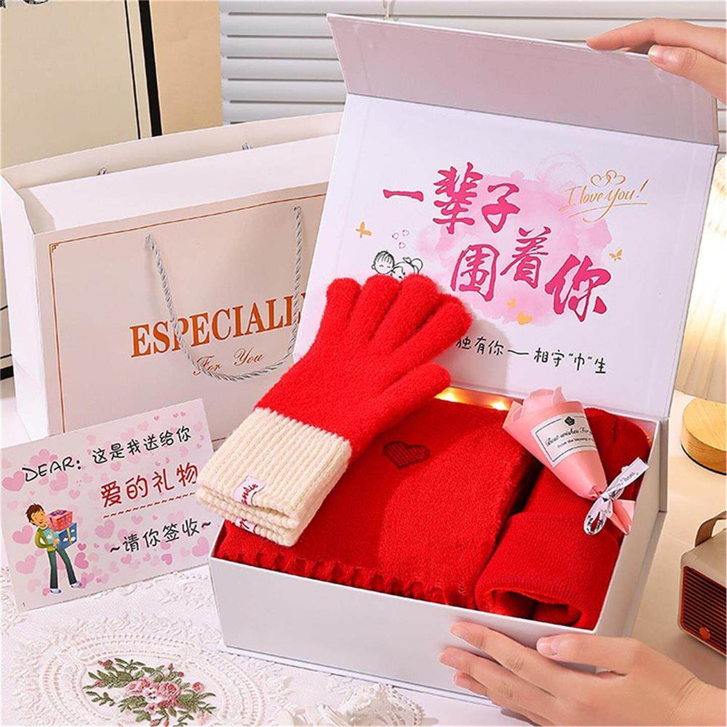 冬天围巾创意礼物盒生日礼盒空盒子高级翻盖礼品包装盒女生礼品盒