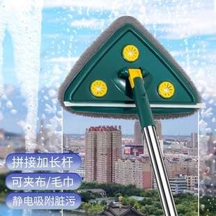 刮玻璃神器家用高层窗外伸缩杆擦刷窗户刮擦一体保洁专用清洁工具
