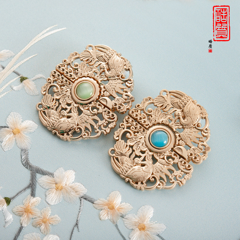 汉服子母扣吉祥丹鸟大袖衫明制宋制对扣钩扣复古外套大衣金属盘扣,纺织面料/辅料/配套,服装纽扣,淘宝优惠券,粉丝福利购,淘宝优惠卷