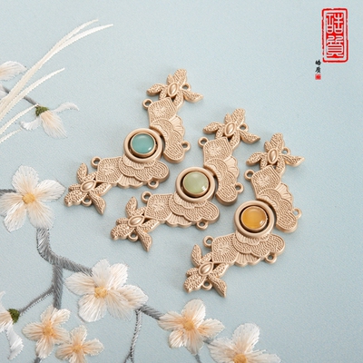 皓质汉服旗袍纽扣蝴蝶结