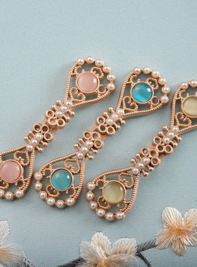 旗袍金属盘扣宋制明制汉服子母扣比甲云肩披肩国潮唐装琵琶对扣