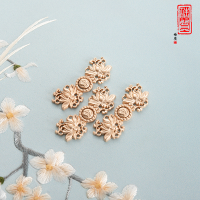 皓质汉服旗袍纽扣蝴蝶结