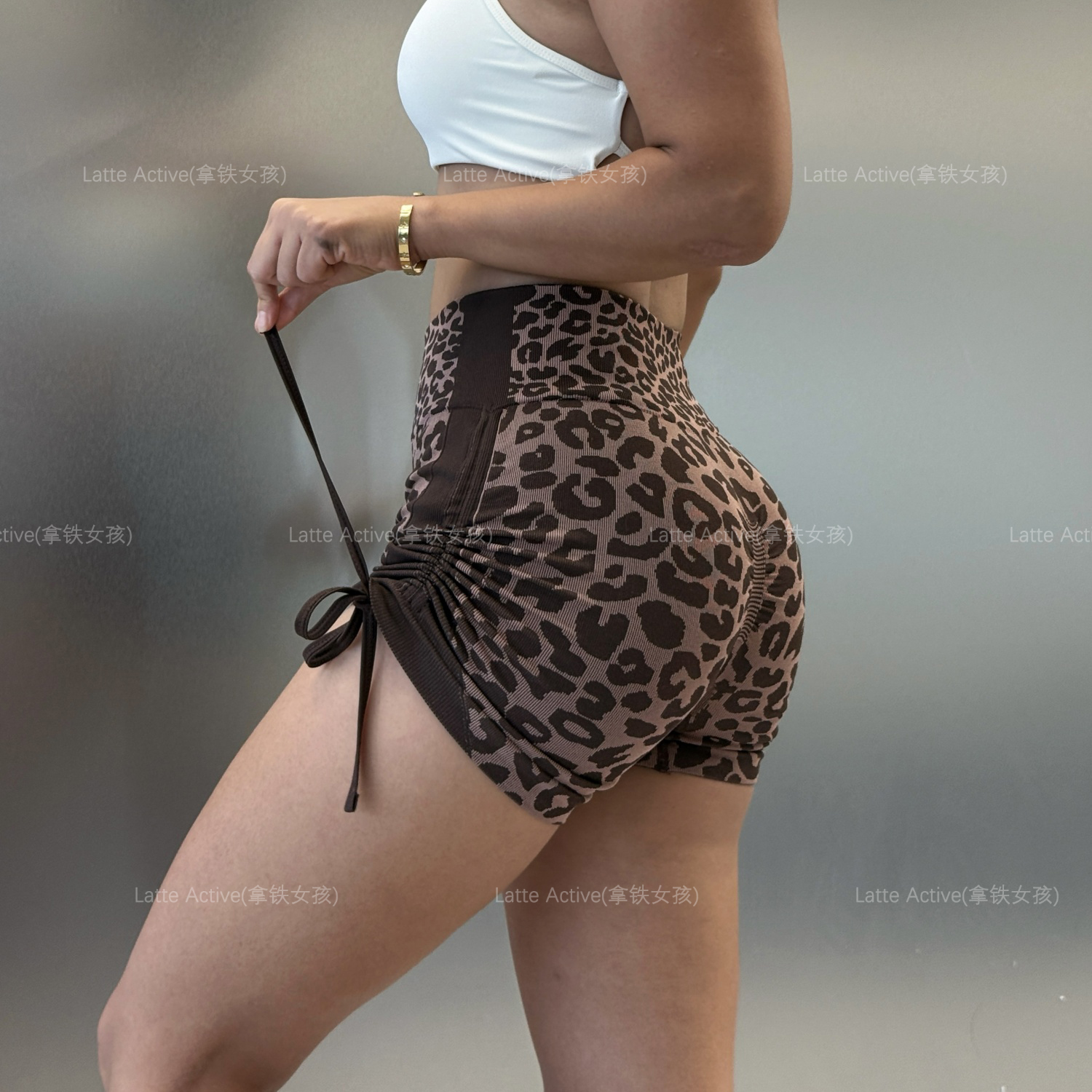 拿铁女孩瑜伽短裤夏季薄高腰紧身
