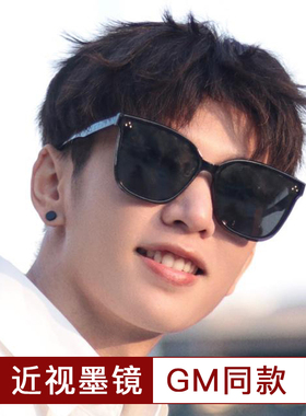 近视太阳眼镜男款痞帅可配度数带散光抗UV开 车专用偏光太阳眼镜