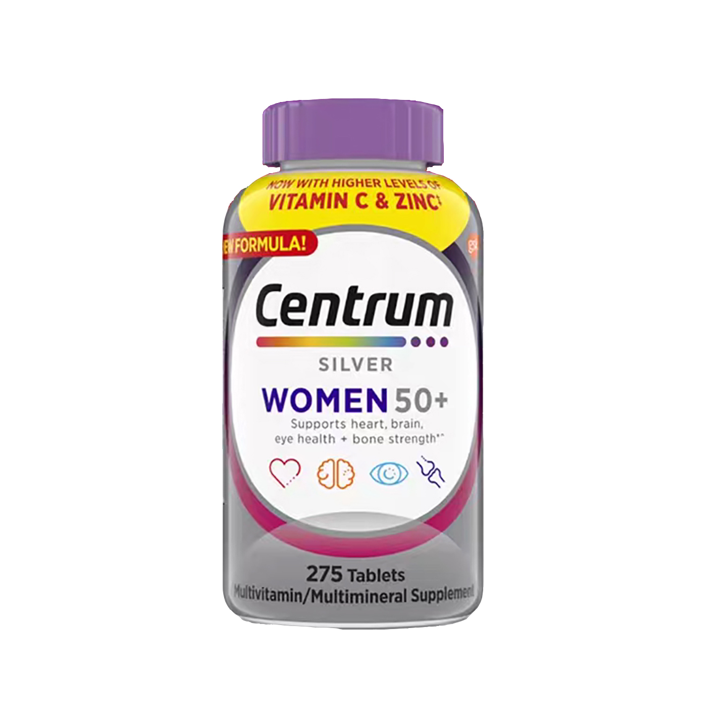 Centrum善存复合维生素女性275粒银片男士五十岁以上多种矿物质片