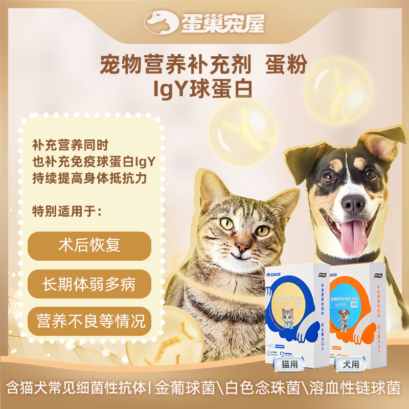 近效期-猫专用宠物营养补充剂IgY球蛋白蛋粉持续提高免疫力