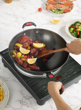 硕高大功率爆炒电磁炉3500W凹面单炉家用台式分体电炒锅PA01M