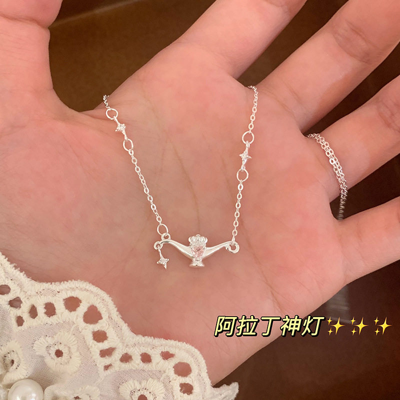 日系设计师topwhit银阿拉丁神灯项链小众设计师款轻奢高级感锁骨