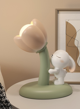 优选郁金香小夜灯卧室睡眠灯摆件创意女生牀头灯小台灯生日礼物送