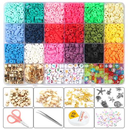 800-4800pcs/Box Polymer Clay Beads for Jewelry Making Access